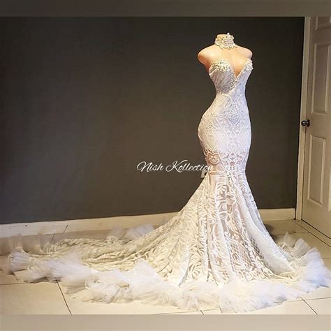 Crystal Pearl Tulle Mermaid – Pearl-Tulle Magic, - Nishkollection | Wedding dresses with straps ...