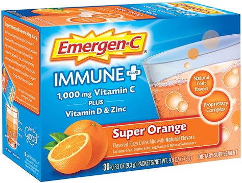 Emergen-C Immune Plus Supplement Facts - Cully's Kitchen