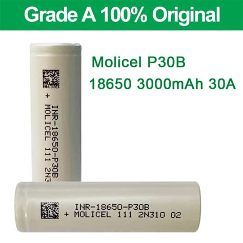 Molicel INR-18650-P30B 3.6V 3000mAh 12C Li-ion Battery – Indian Hobby ...