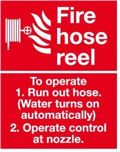 SRG INFOTECH Fire hose reel sign instructions sign BOARD Emergency Sign ...
