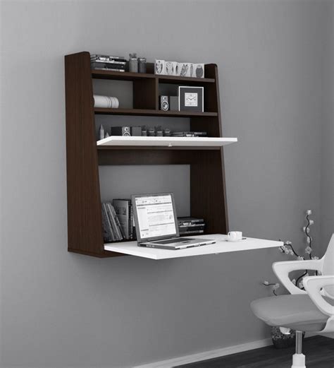 Buy Artist Sheesham Wood Wall Mounted Table in African Oak Finish ...