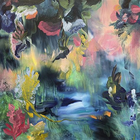 Lumi Saarikoski Tavoittamaton, 2022. Akryyli- ja öljyväri kankaalle. 100 x 100 x 4 cm. – kopio ...