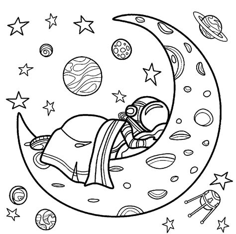 Astronaut Coloring pages - 100 Coloring Pages for Kids