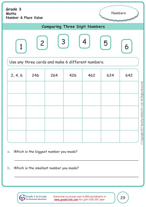 Image result for Comparing Numbers 3rd Grade