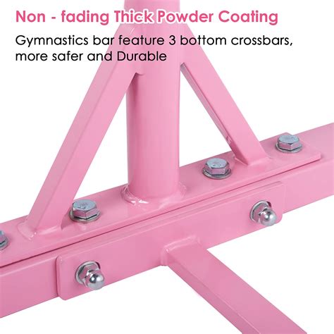 Dai&F Gymnastics Kips Bar for Kids, Adjustable Height 3'-5' Junior ...