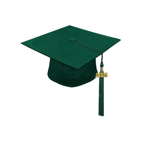 Matte Hunter High School Cap & Tassel - Graduation Caps – Convowear