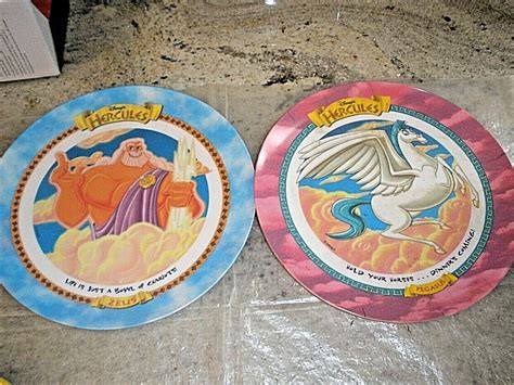 2 McDonald's Disney Hercules Movie Collectors Plates Zeus & Pegasus ...