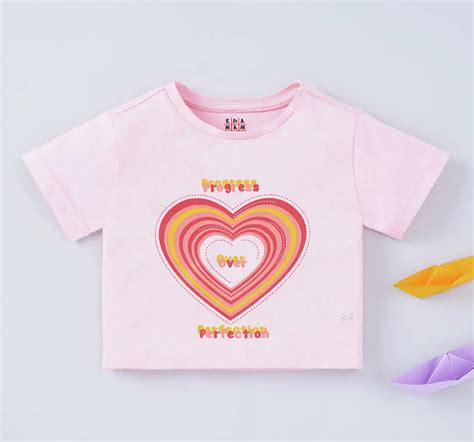 Ed-a-Mamma Sustainable Girls Heart Print Tee