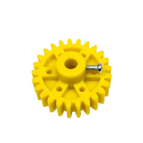 15 Teeth 25mm Plastic Spur Gear 6mm Shaft (Yellow) – Indian Hobby Center