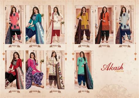 Akash Padmavati 9 Pure Cotton Printed Dress Material
