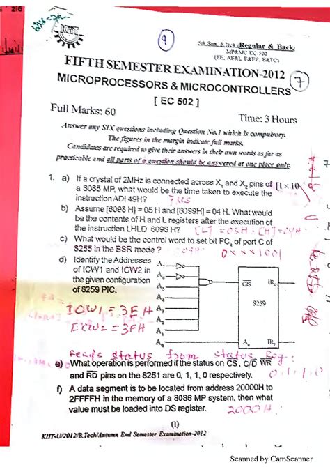 Question Answers - Microprocessors And Microcontrollers - KIIT ...