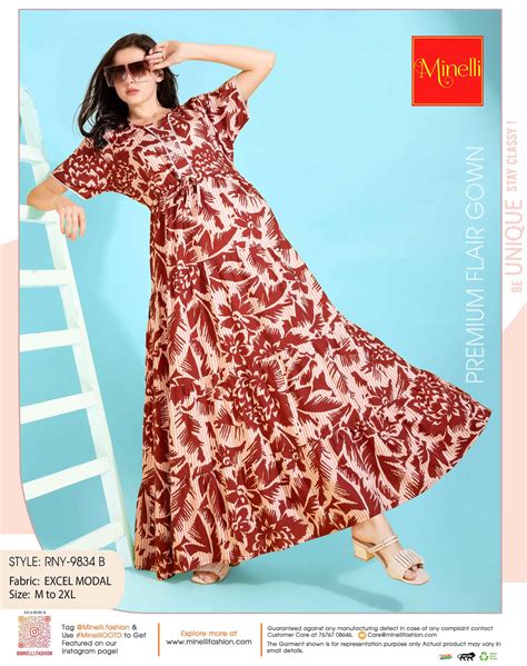 Womens Rust-Colored Premium Flare Gown – MINELLI FASHION