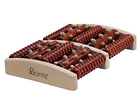 Buy Dual Wooden Foot Massage and Acupressure Roller, Relieves Muscle ...
