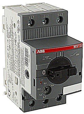 Motor Starter, MS132 Series, Manual, Single/Three Phase, 5 hp, 6.3 A ...