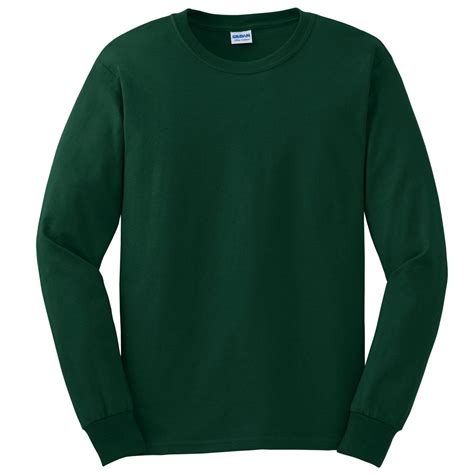 Gildan G2400 Ultra Cotton Long Sleeve T-Shirt - Forest Green ...