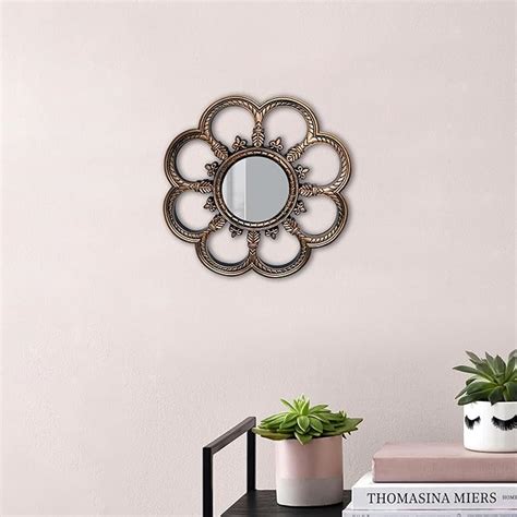 Art Street Beautiful Flower Shape Wall Mirrors for Home Décor Round Sh ...
