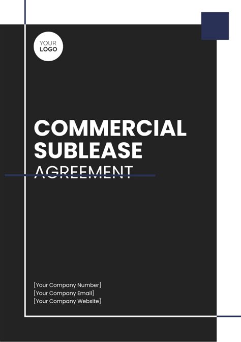 Free Commercial Sublease Agreement Template - Ablebionics
