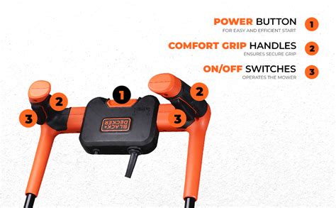 BLACK+DECKER BEMW451BH-B1 1200W Electric Lawn Mower With Bike Handle ...
