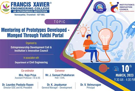 Mentoring Session on Prototypes Developed - Managed Through Yukti ...