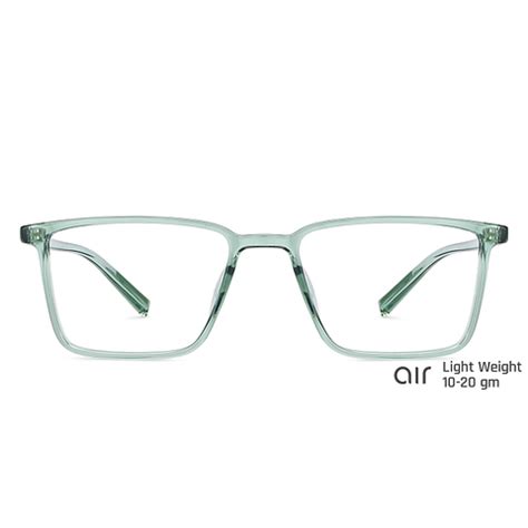 Buy Green Transparent Gunmetal Green Transparent Full Rim Rectangle ...