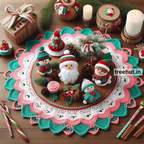 crochet christmas table cover ideas