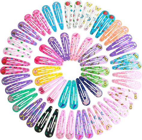 Girls Hair Clips, Metal Snap Hair Clips, 100 Pcs Non-Slip Metal ...