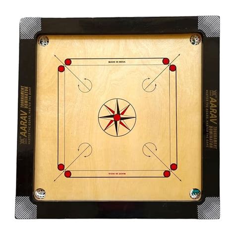 Buy AARAV Champion Carrom Board Full Size 36 Inch with 3 Inch Border 6 ...