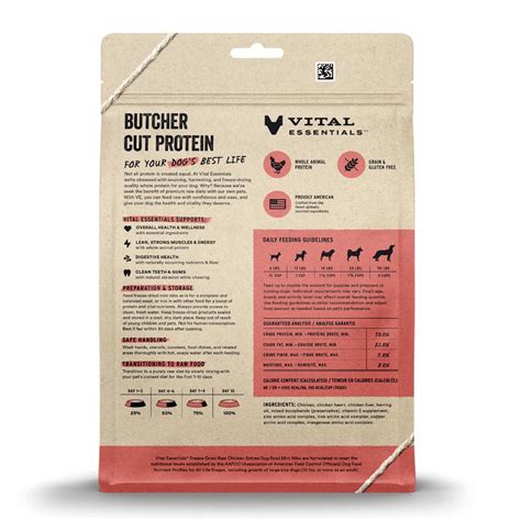 Vital Essentials Freeze-Dried Raw Chicken Entree Dog Food Mini Nibs 14 ...