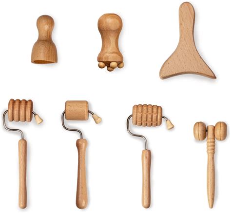 Buy Allshow Wood Facial Therapy Kit, 7 Pcs Maderoterapia Facial Kit ...