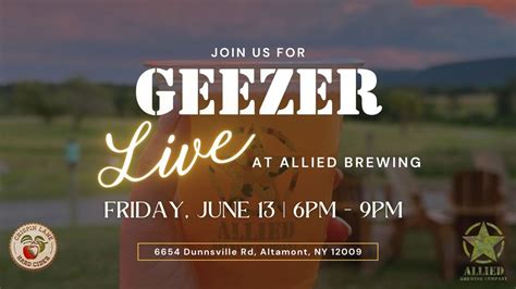 Geezer Live at Allied Brewing, 6654 Dunnsville Rd, Altamont, NY, United ...