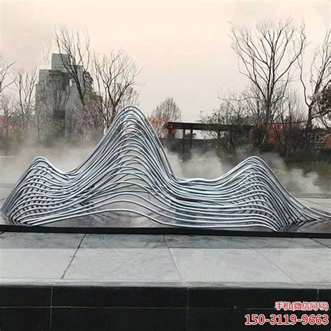 当代不锈钢雕塑创作中的山水艺术元素-雕塑风