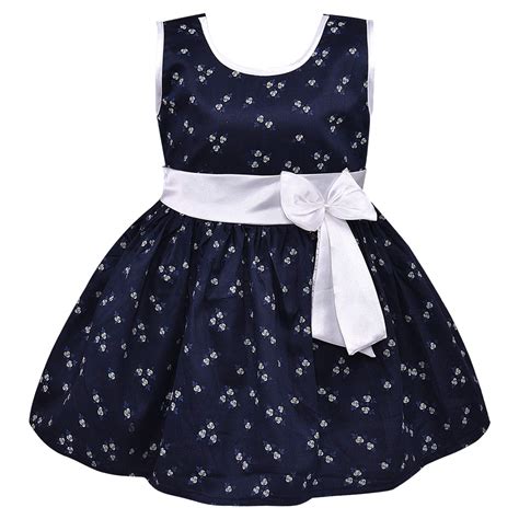 Girls Floral Bow Cotton Casual Dress – Wish Karo
