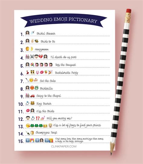 The ORIGINAL Wedding Emoji Pictionary- Bridal Shower Game- Instant Download- Print at Home: Navy ...