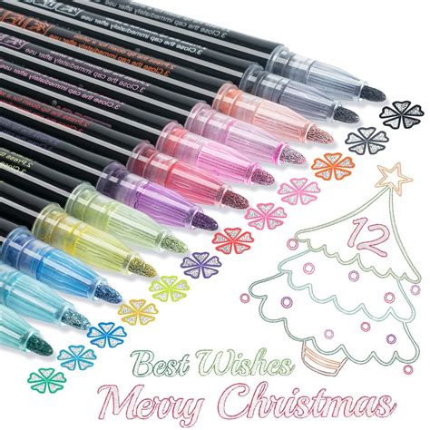 Super Squiggles Outline Markers: Doodle Dazzles Shimmer Marker Set, 12 ...
