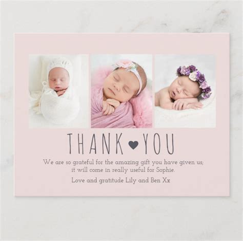 Baby Thank You Cards with photo birth announcement thank you | Etsy