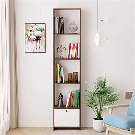 BLUEWUD Morpheus Engineered Wood Wall Decor Floating Shelf Display Rack ...