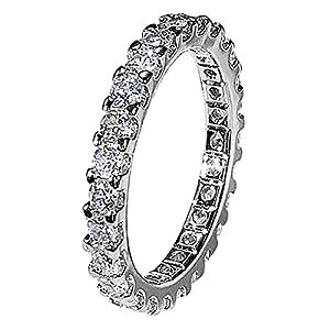 Peora American Diamond Studded Silver Plated Finger Ring Fashion Wear ...