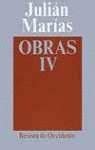 Buy Obra IV / Work IV (Obra De Julian Marias) Book Online at Low Prices ...