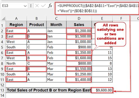 How to Use SUMPRODUCT Function in Excel with Multiple Criteria - Excel ...
