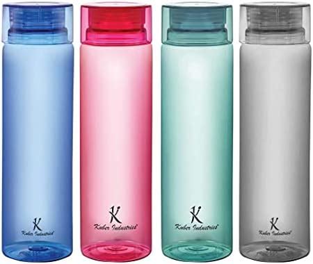 MILTON Plastic Water Bottle, 1L, Set of 12, Red : Amazon.in: Home & Kitchen