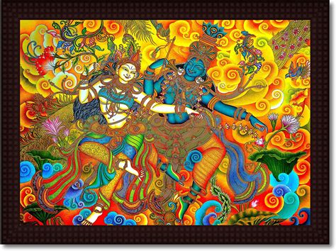 Tamatina Traditional Wooden Texture Framed Canvas Painting | Radha ...