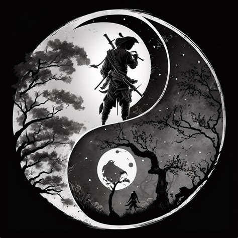 Pinterest | Yin yang art, Japanese art samurai, Samurai art