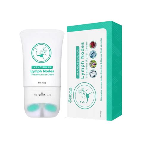 Buy 100g Gfouk Mandibular Lymph Nodes Roller Cream, Lymph Nodes Roller ...