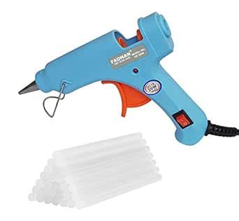 Fadman Electric 20W Sky Blue Mini Hot Melt Glue Gun With 50 Pcs Hot ...