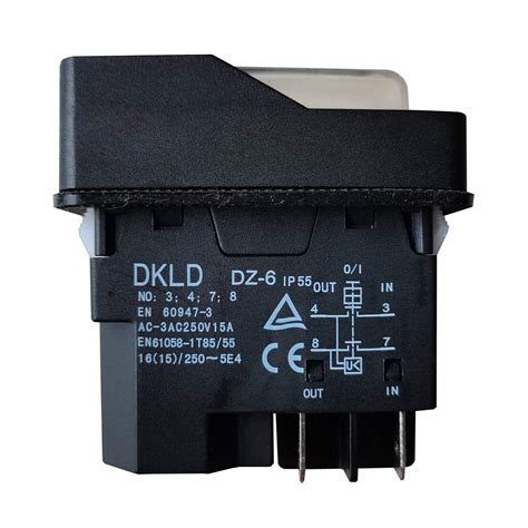 DKLD DZ-6 4-pins elektromagnetische schakelaar met uitschakel- en ...