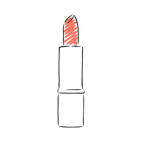 Vektor handgezeichnete Lippenstift Umriss Doodle-Symbol ...