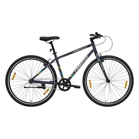 Firefox Pronto V 700C Single Speed Hybrid Bicycle for Adult | Grey ...