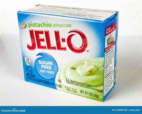 Box of Jello Sugar Free Pistachio Pudding Mix Editorial Image - Image ...