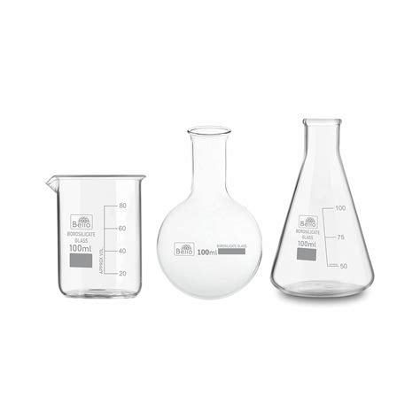 Bello Borosilicate Glass Long Neck Round Bottom Boiling Flask, Conical ...