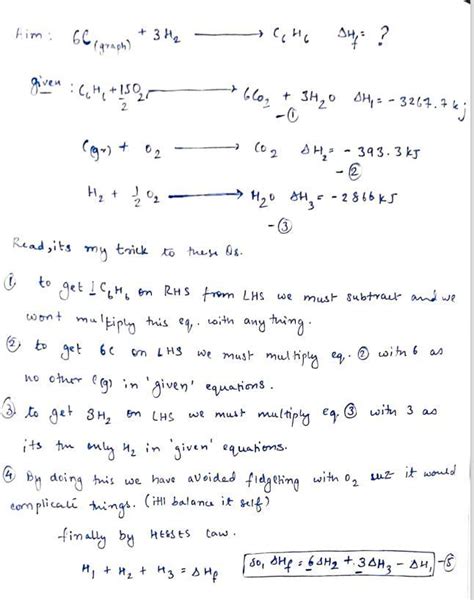 Calculate the enthalpy of formation of C6H6. Given that the enthalpy of ...